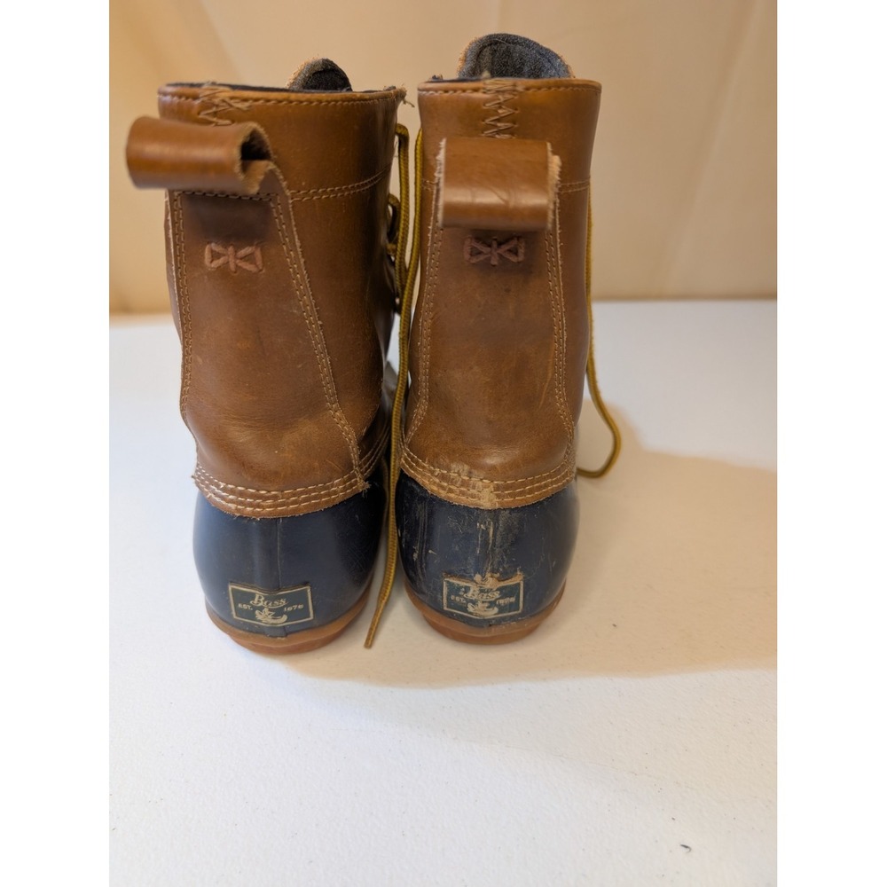 G.H. BASS Harlequin Duck Boots Women's Size 9M – Brown Leather, Moderate Wear - Picture 4 of 7